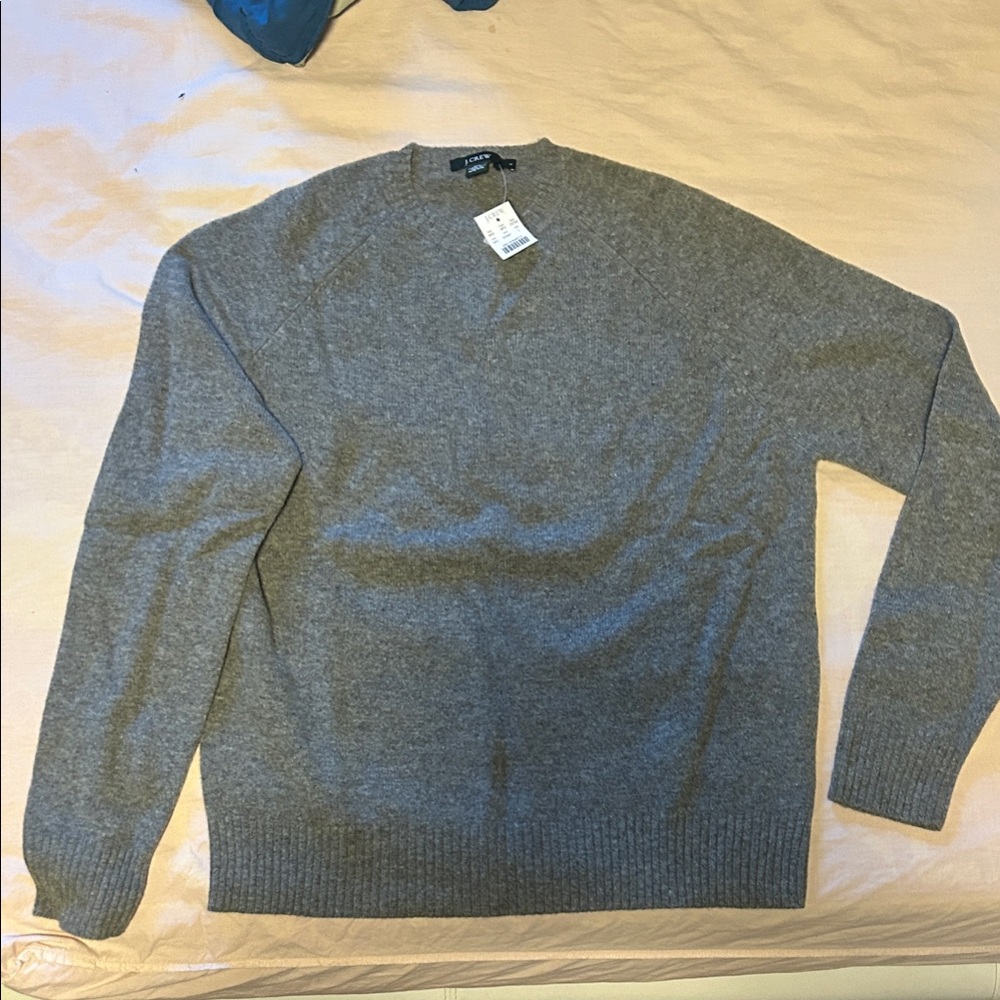 J. Crew Men's Heather Gray Crewneck Sweater